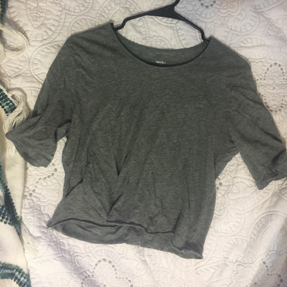 Gray 3/4 sleeve shirt